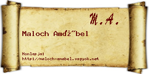 Maloch Amábel névjegykártya
